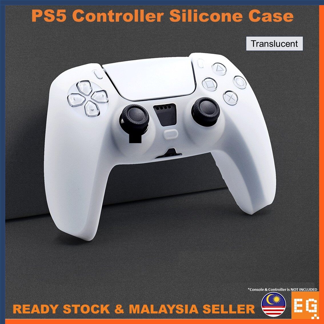PS5 Controller Silicone Soft Case Translucent Shell DualShock5 Cover Color Black White Red Blue