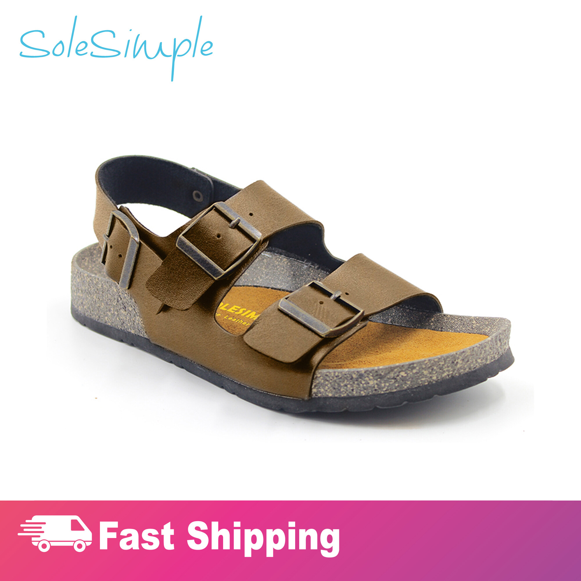 SoleSimple Milan - Leather Camel / Sandal