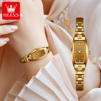 OLEVS Luxury watches for women tungsten steel waterproof original new design fashion square jam tangan perempuan
