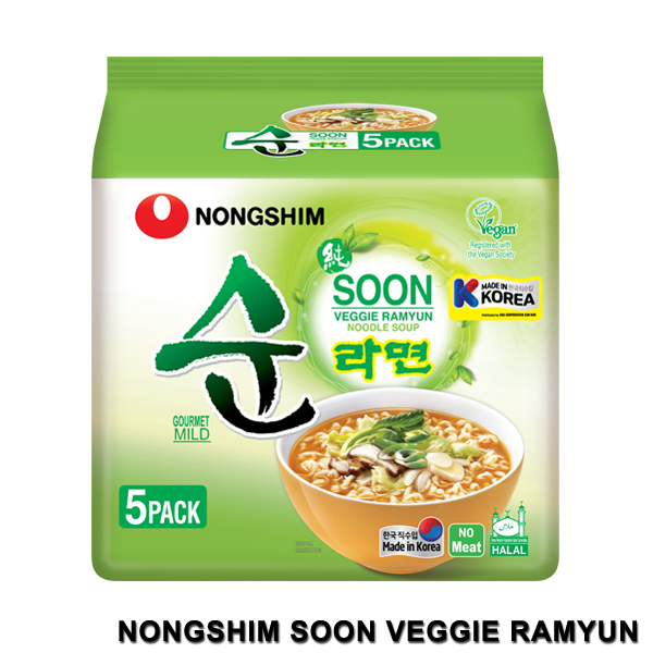 NongShim Soon Veggie Ramyun (112g x 5s)