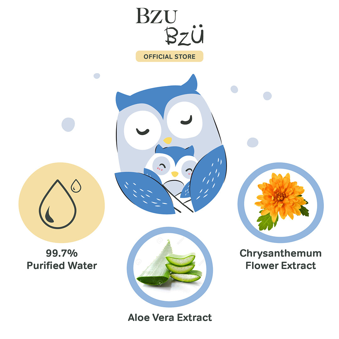 [Online Exclusive] BZU BZU Ultra Gentle Fragrance Free Baby Wet Wipes (80 pcs x 4)