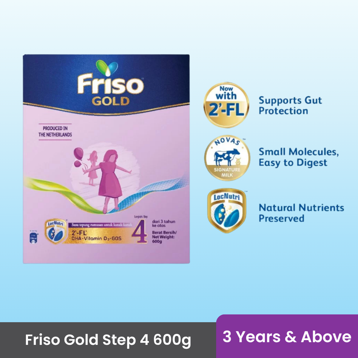 FRISO GOLD STEP 4 600G | 3 Years & Above