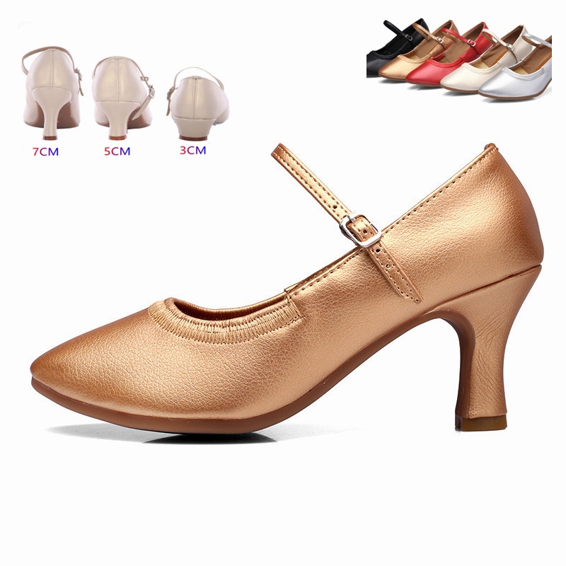 [Latin fan] Brand NewDance Shoes WomenStandard Dancing Shoes High Heeled Ballroom Latin Dance Shoes For Women 5CM 7CM Heel