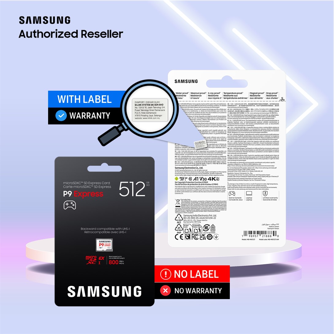 SAMSUNG MICRO SD MEMORY CARD P9 EXPRESS (256GB/512GB)