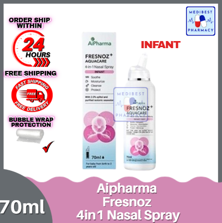 AiPharma Fresnoz Aquacare 4 in 1 Nasal Spray (Infant/Children + Adult) - 70ml