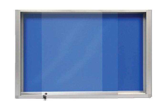 Aluminium Frame Notice Board With Sliding Glass Cabinet Magnetic