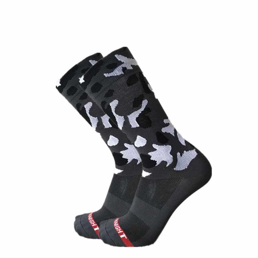 Outdoor Sports Cycling Socks Compression Stretch Socks Breathable Bike Socks for Men Women (Grey)