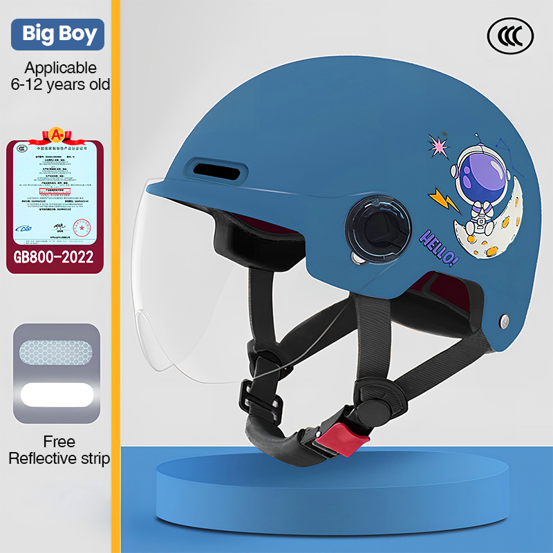 Kids Helmet Motorcycle Safety Helmet Budak Motor Helmet Scooter Half Face Cartoon Helmet Topi Keledar Kanak Kanak 2-16Years儿童头盔