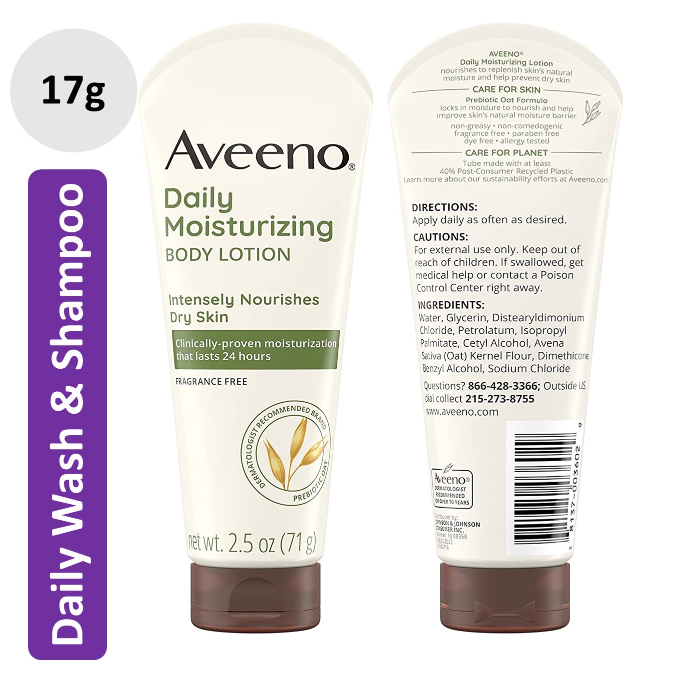 AVEENO Eczema Therapy Daily Moisturizing Cream Balm Relieves Dry Itchy Irritated Skin 141g 312g 354g