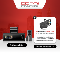 [2026 NEW] DDPAI N4T 3-Channel 2.5K GPS Super Capacitor Front Rear & Cabin Dashcam with Infrared Night Vision for Grab E-Hailing