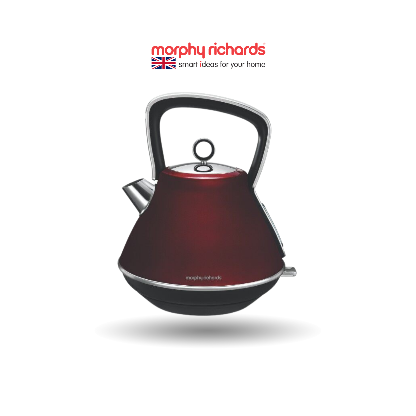 Morphy Richards Kettle Evoke Pyramid Red - 1.5L Capacity 2.2kw Power Water Level Indication