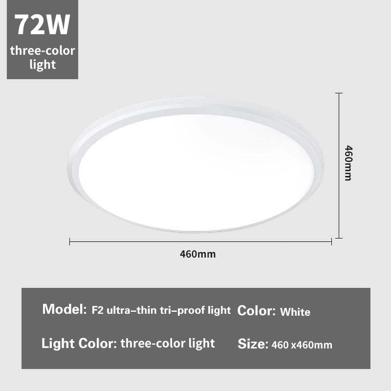 TEP Triple Proof LED Ceiling Light 18W 24W 36W 72W Round Damp Dust Insect Proof for Living Room Bedroom Corridor