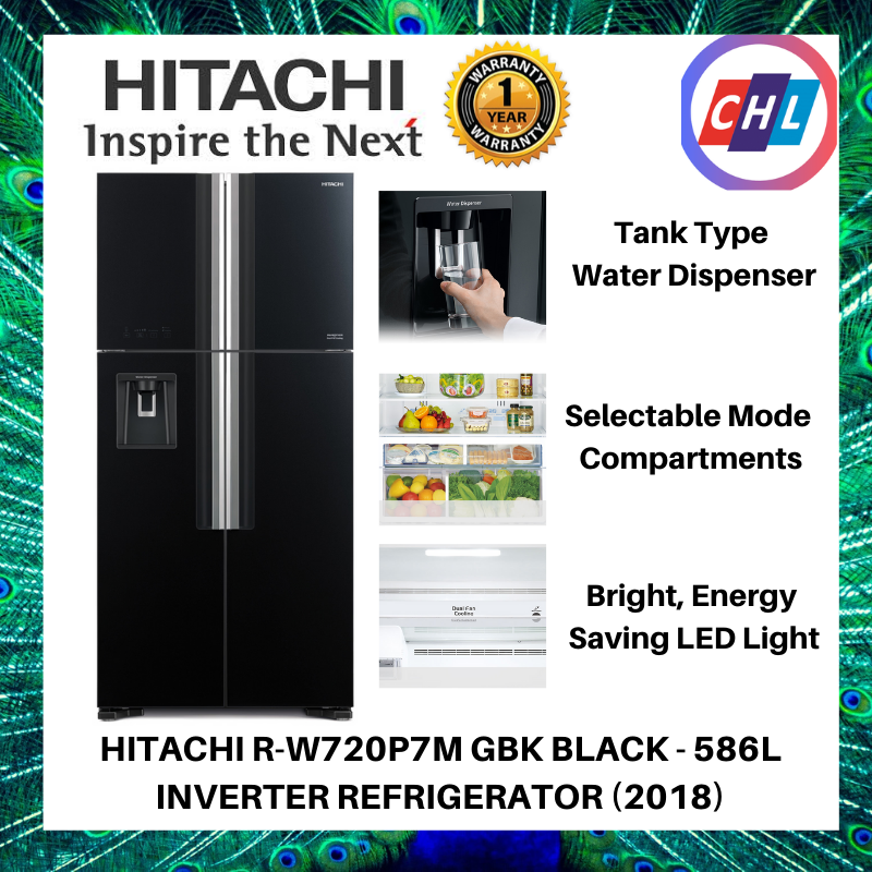 New Collection Peti Sejuk HITACHI 4 Door R-W720P7M GBK GLASS BLACK (Ready Stock +Shipping In MCO Period)- 586L INVERTER REFRIGERATOR This Month New Collection Peti Sejuk HITACHI 4 Door R-W720P7M GBK GLASS BLACK (Ready Stock +Shipping In MCO Period)- 586L INVERTER REFRIGERATOR This Month