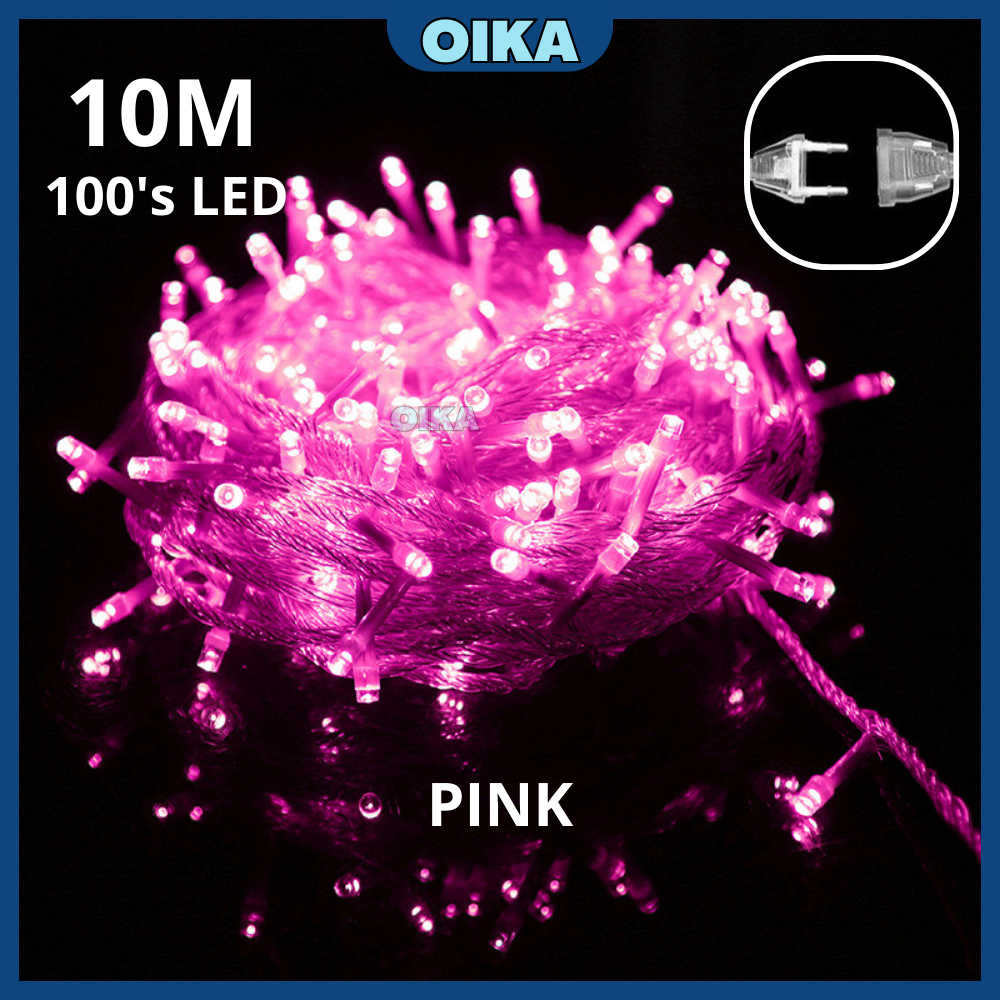 [10M 100s LED] Fairy LED String Light Lampu Lip Lap Raya Outdoor Indoor Decoration 8 Flashing Mode