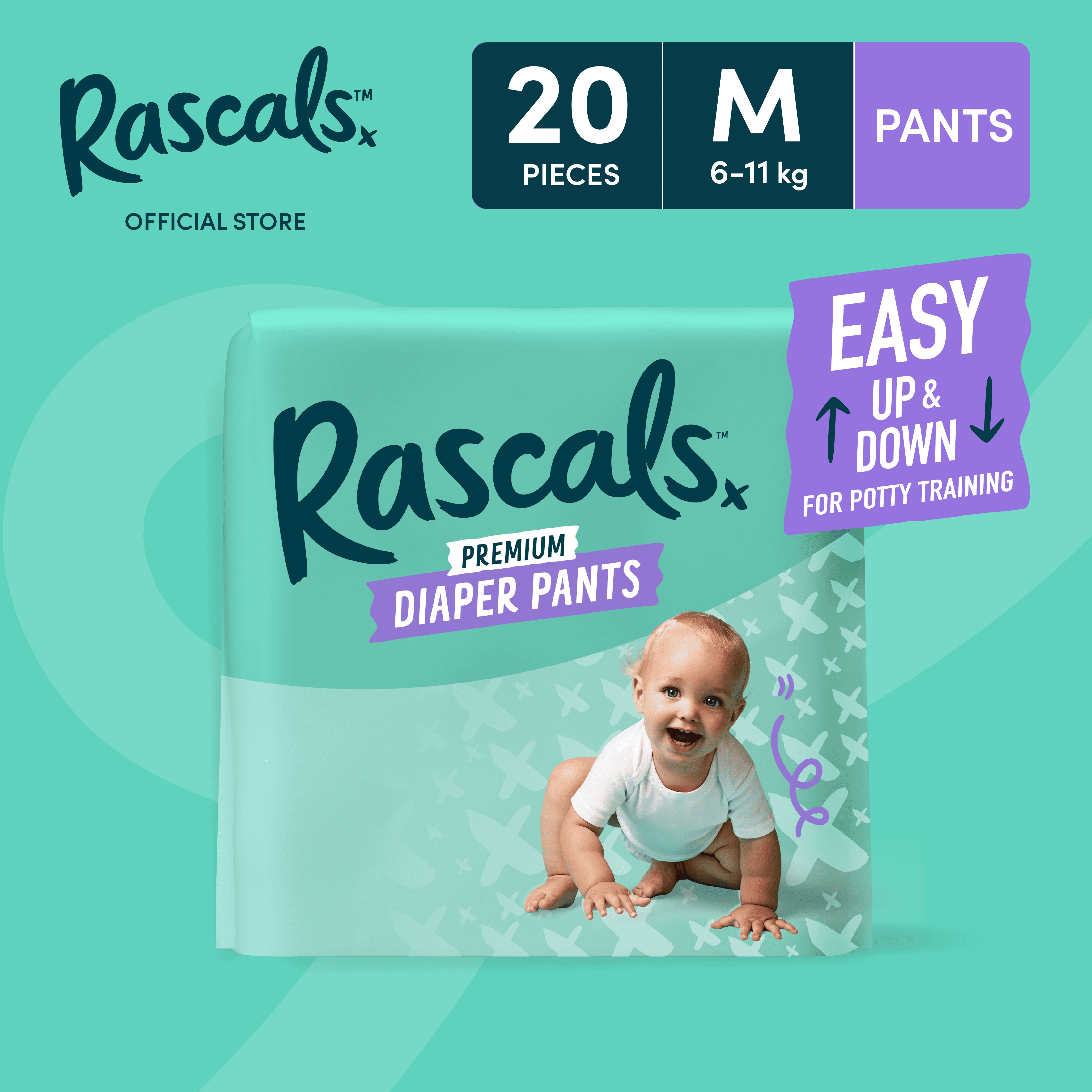 Rascals Premium Diaper Pants Convenience Pack M (20 pcs)