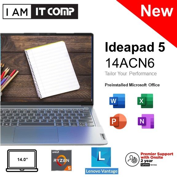 Lenovo IdeaPad 5 Pro 14ACN6 82L7005HMJ 14" 2.2K Laptop (Ryzen 5 5600U / 16GB / 512GB / NV MX450 / W1