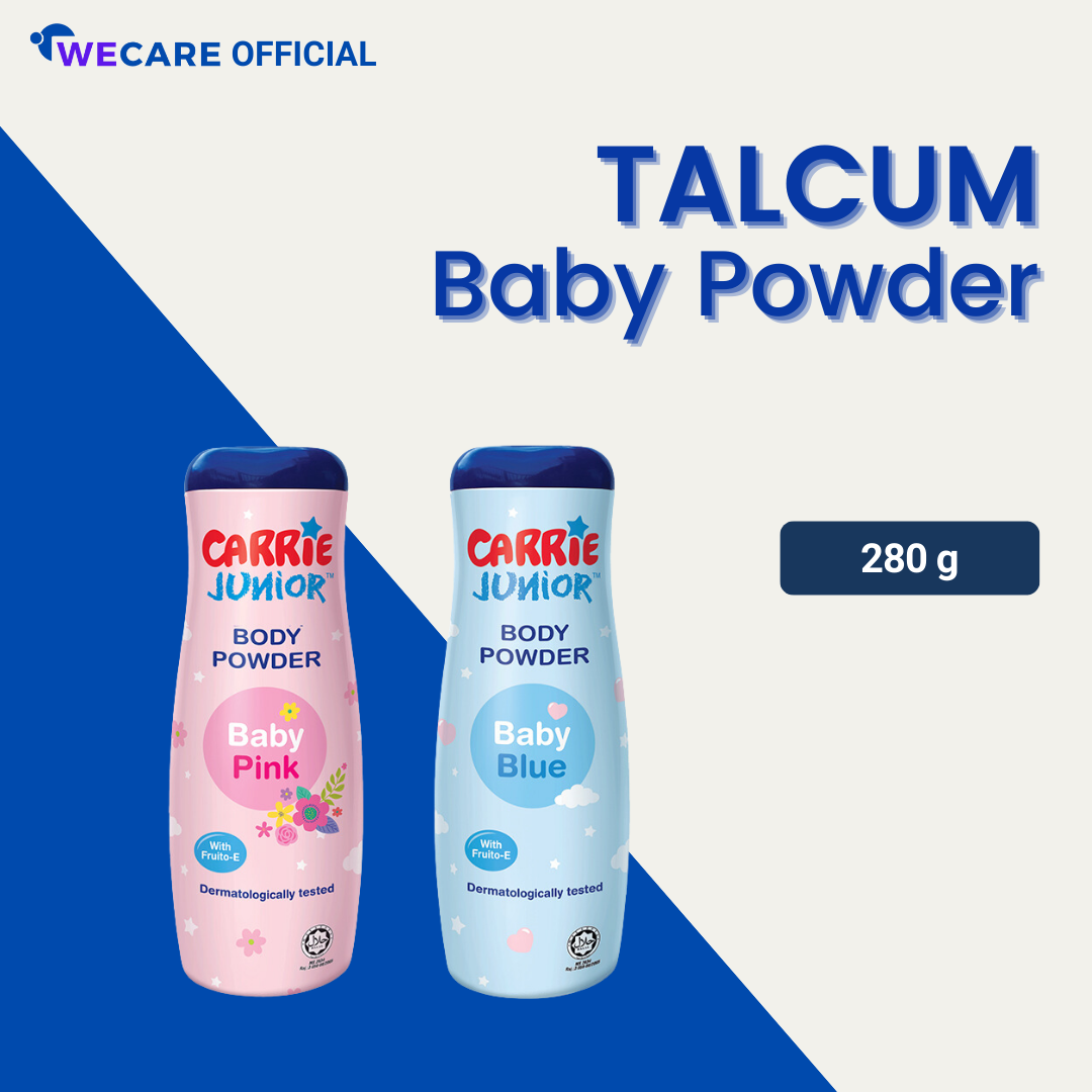 Carrie Junior Baby Powder / Talc (125g / 280g / 450g) - (Blue/Pink) | We Care