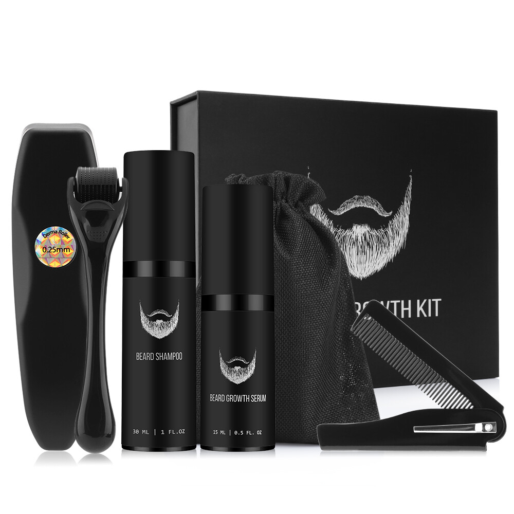 Thuốc mọc râu Huyết Thanh Kit dầu rửa râu mọc tóc Enhancer Dày Hơn Dầu Nuôi Dưỡng Để Thăm-Trong Điều Hòa Với Con Lăn Thuốc mọc râu