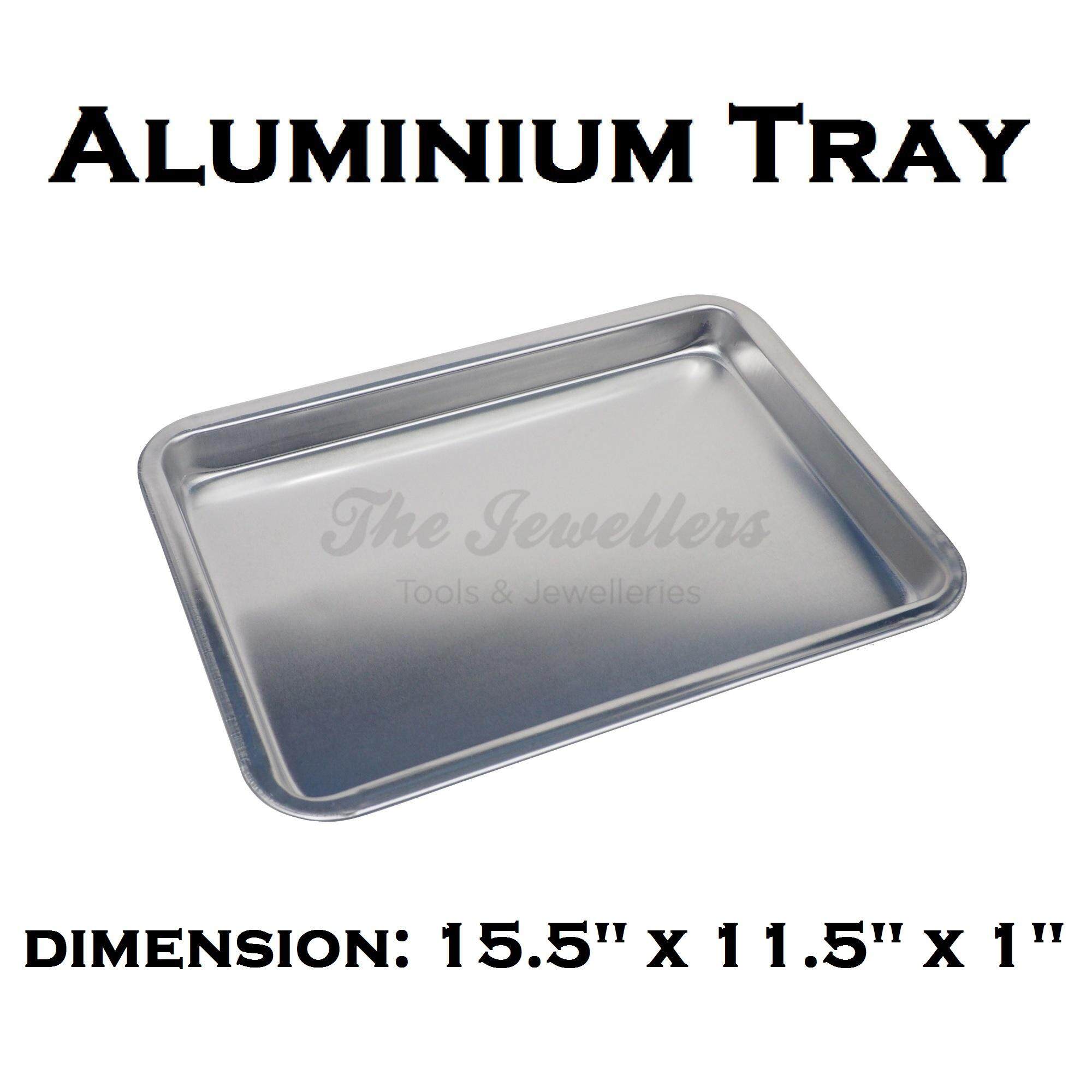 Aluminium Tray Bakeware Oven Sheet, Baking Pan Tray for Cookies, Pizza, and Cakes Dimension: 15.5