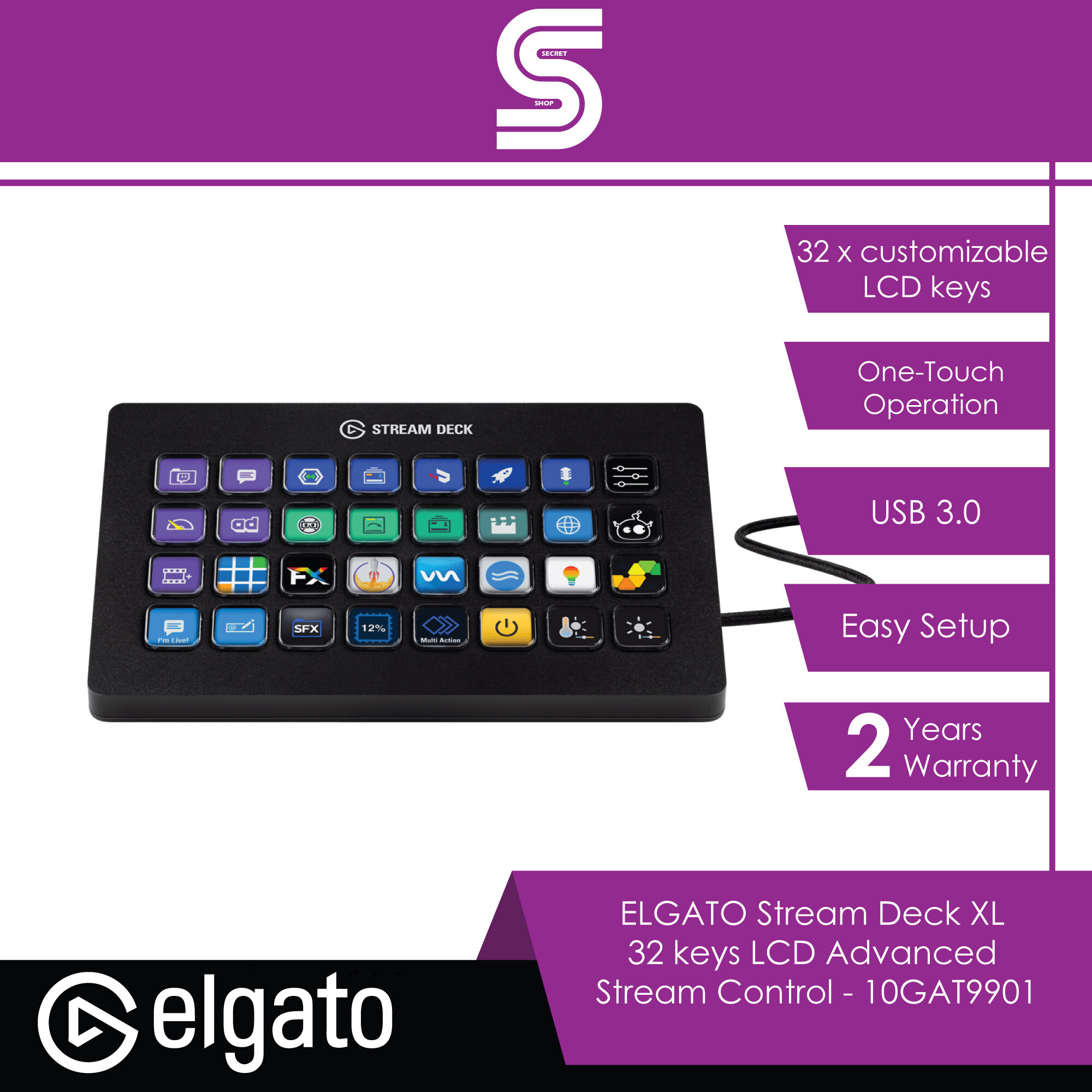 ELGATO Stream Deck XL 32 keys LCD Advanced Stream Control - 10GAT9901