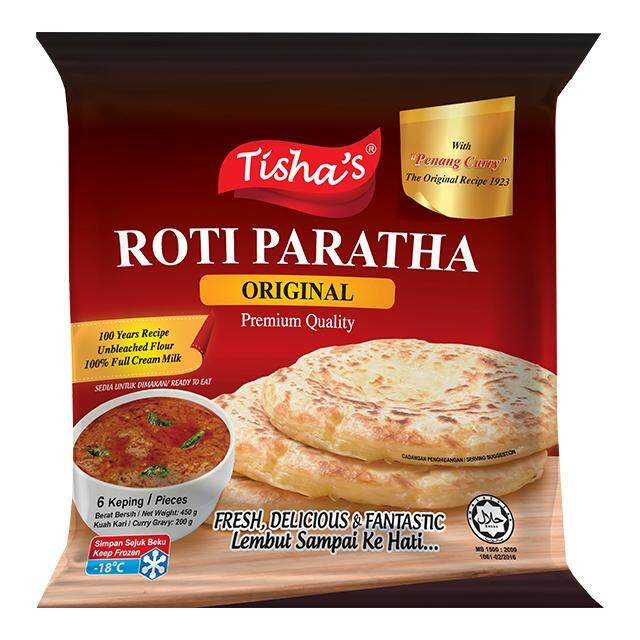 Tishas Roti Paratha Original Curry 1 Pack (6s x 75g) [KL & Selangor Delivery Only]