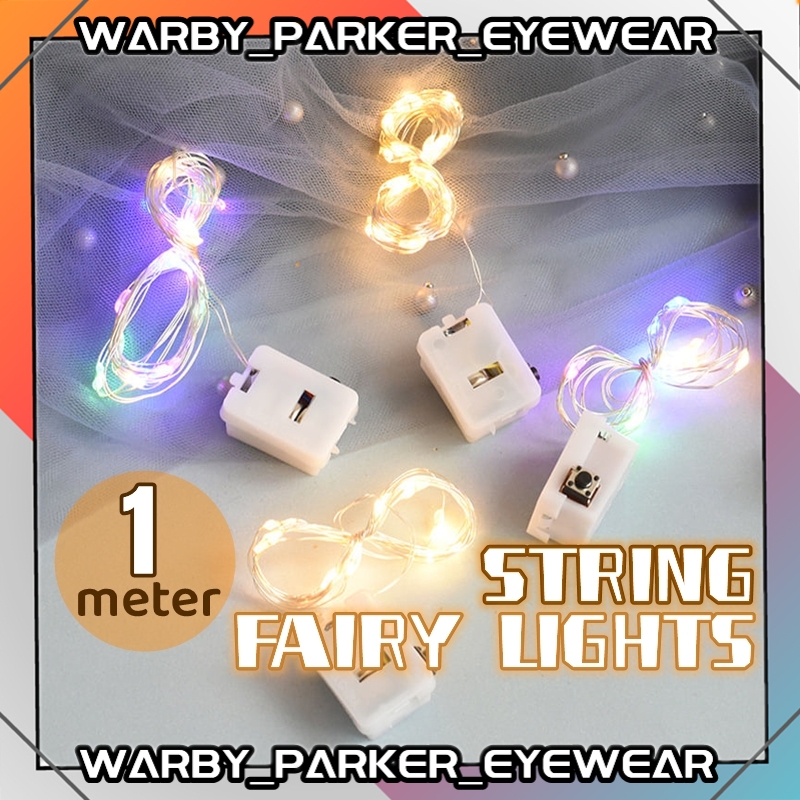 (1 METER) 3 Modes Mini LED Fairy String Lights 1 M Copper Wire Starry Garland Decorative Flower Christmas Wedding Light