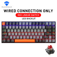 Machenike K500 B84 mechanical keyboard Hot-Swappable 84 keys gaming keyboard LED backlit Brown Red switch for Android tablet computer laptop