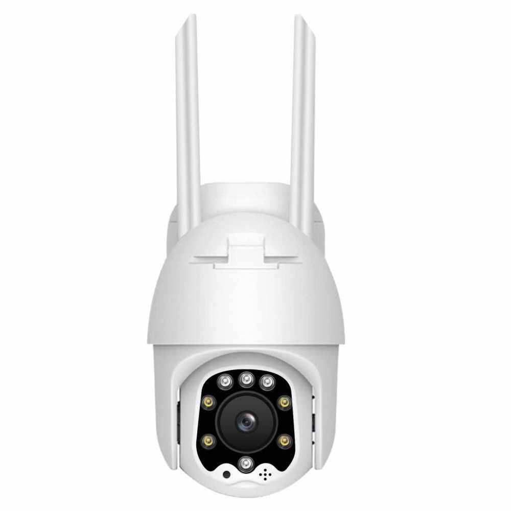 Outdoor Security Camera 3MP PTZ Camera, WiFi Surveillance Cameras for Home Security Camera Support 360 View, Full Color Night Vision, 2-Way Audio, Motion Detection, IP66 Waterproof, Include 32G TF Card (White)