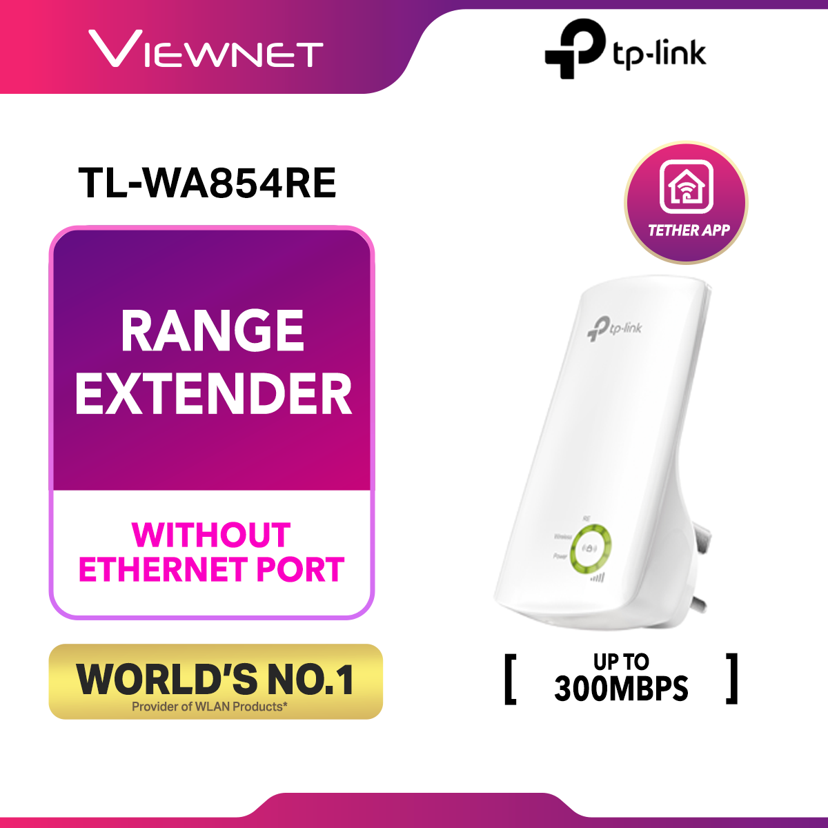 TP-LINK TL-WA850RE / TL-WA854RE Wireless N300 Repeater WiFi Wireless Booster Tplink Wi-Fi Range Extender WA850RE WA854RE