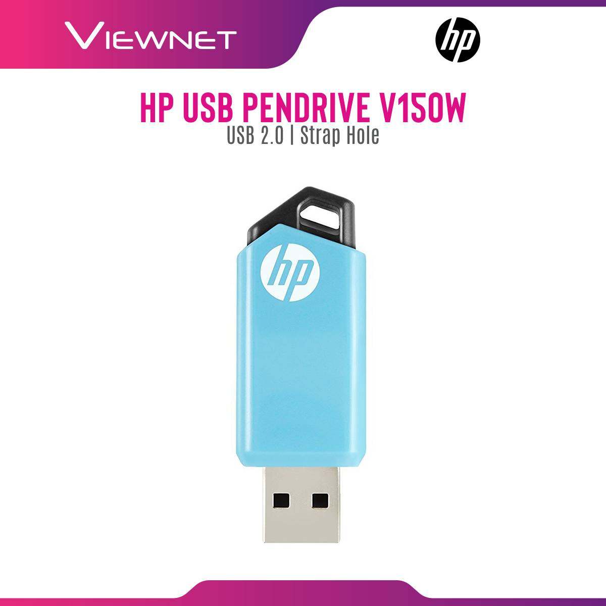HP USB Pendrive V150W 64GB Blue with USB 2.0 Connection, Slide To Open, Strap Hole (HPFD150W-64)