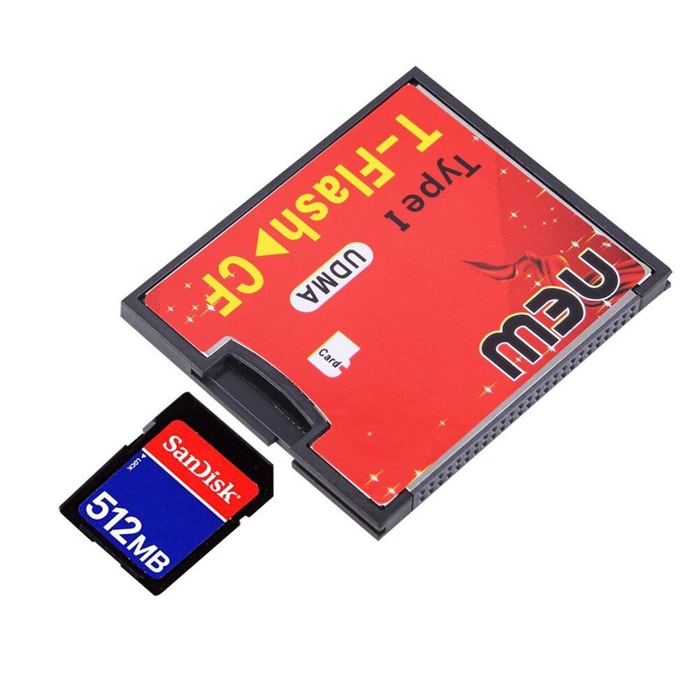 Lalise đỏ đen t-flash sang cf type1 bộ điều hợp thẻ nhớ flash nhỏ gọn