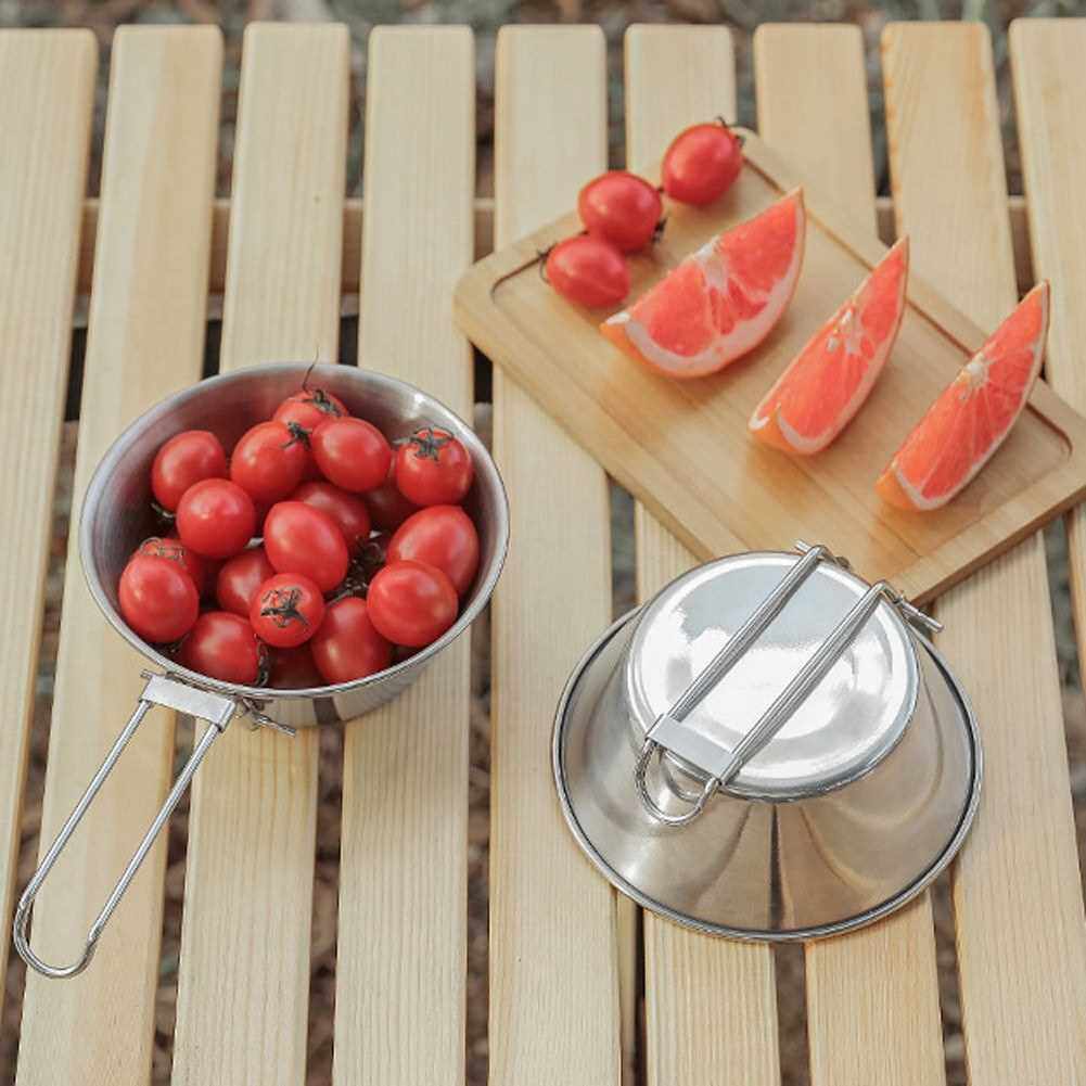 Stainless Steel Foldable Cup Outdoor Camping Picnic Travel Portable