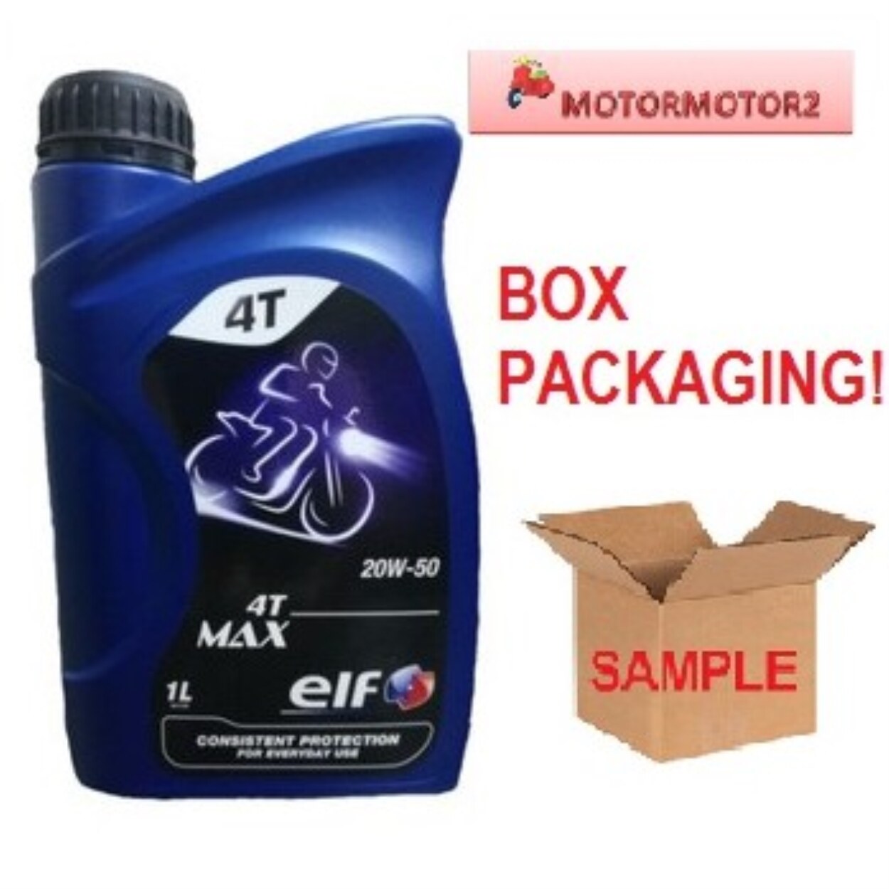 【Moto My】 ELF 4T Max 20W50 Motorcycle Engine Oil 100-ORI 4t motor minyak enjin murah elf max motul shell minyak hitam motor