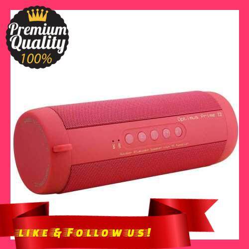 People\'s Choice Optimus Prime T2 Wireless BT Speaker Portable Outdoor Waterproof Subwoofer Sports Stereo Sound Speaker with TF Function Red (Red)