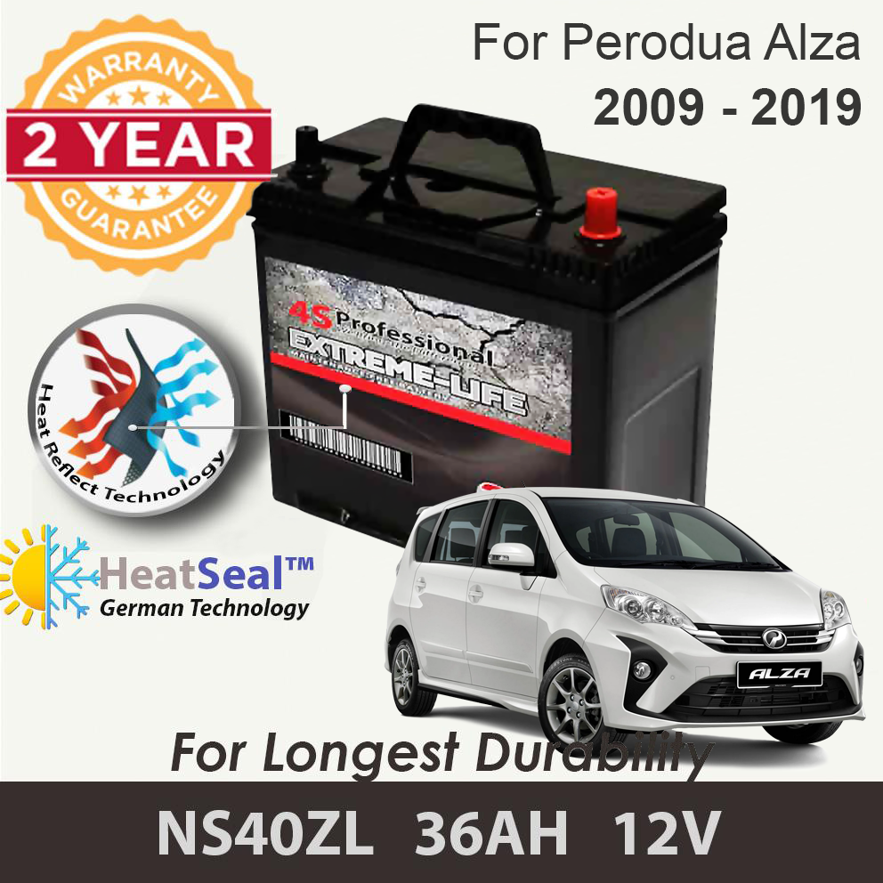 Free Self-Installation Kit Perodua Alza 2009-2019 NS40ZL (36B20L) 4S Professional Extreme-Life MF Car Battery
