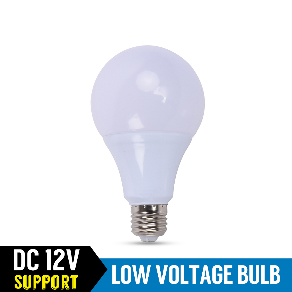 12V DC E27 LED Bulb 3W 6W 9W 12W 15W 18W 24W Low Voltage 12 Volt Led Light Bulbs Lamp For Outdoor Lighting Cold white Warm white