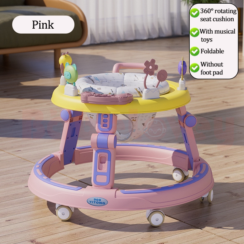 Baby Walker for Kids Toddler Walker with Push handle 360 Rotatable Seat murah Pejalan kaki bayi baby Push 學步車