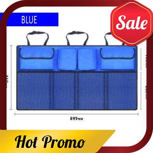 Car Storage Bag with Large Capacity Net Pocket Universal Auto Backseat Organizer Bags Receiving Bags for Car (Blue)