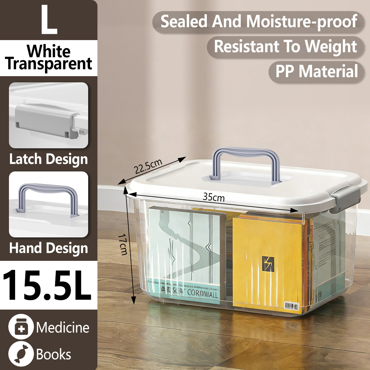 Large Capacity Transparent Storage Box Japanese Style Storage Box With Lid Clothes Toy Stackable Storage Organizers 透明收纳箱