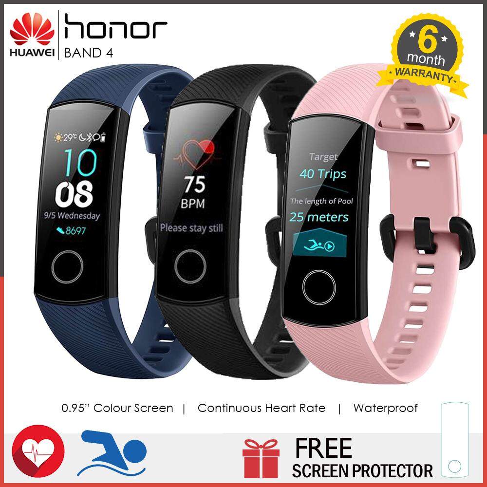 【FREE GIFTS!】HUAWEI Honor Band 4 AMOLED Smart Band Touch Screen 0.95 inch Waterproof Wristband Heart Rate Tracker Huawei BAND Smartwatch Swimming Tracker SCIENTIFIC SLEEP MONITORING HEART RATE MONITORING SWIM STROKE RECOGNITION