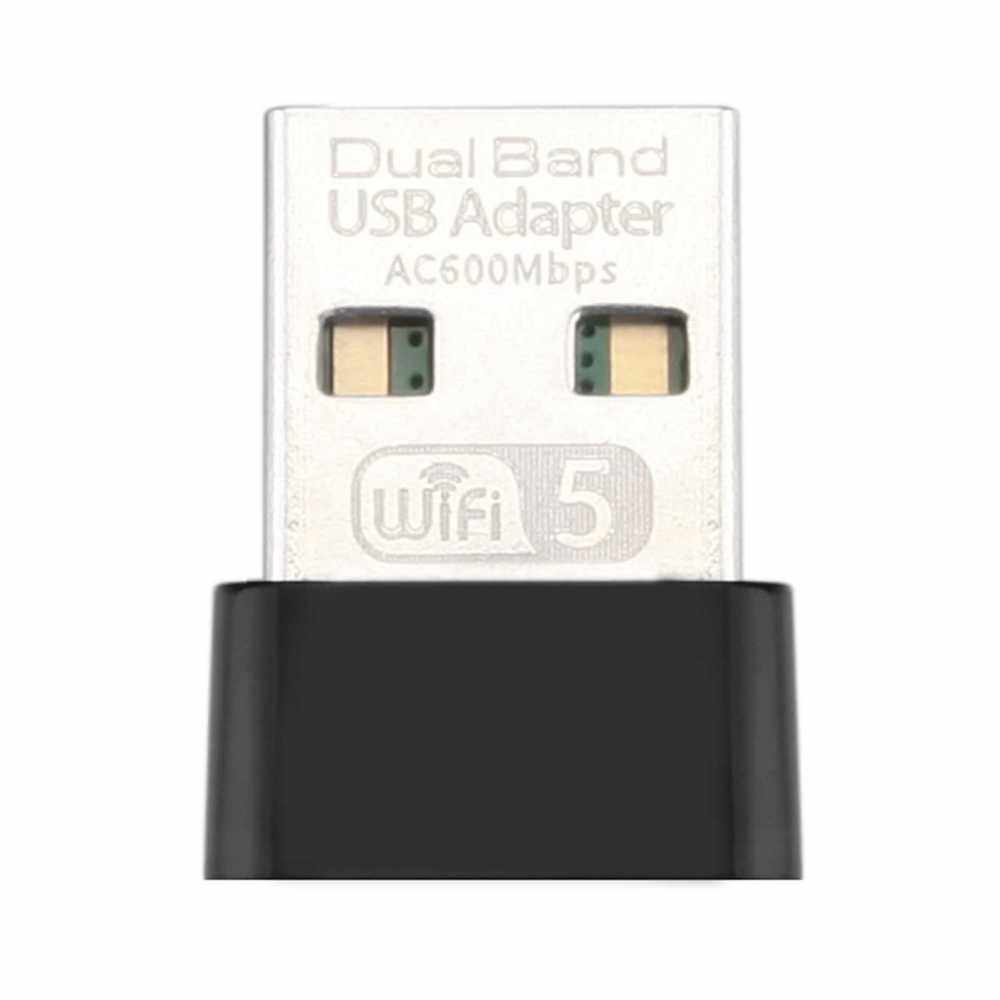 600Mbps Dual Band USB Adapter Network Card IEEE802.11b/g/n/ac Receiver RTL8811 2.4G 5G Wireless WIFI Receiver (Standard)