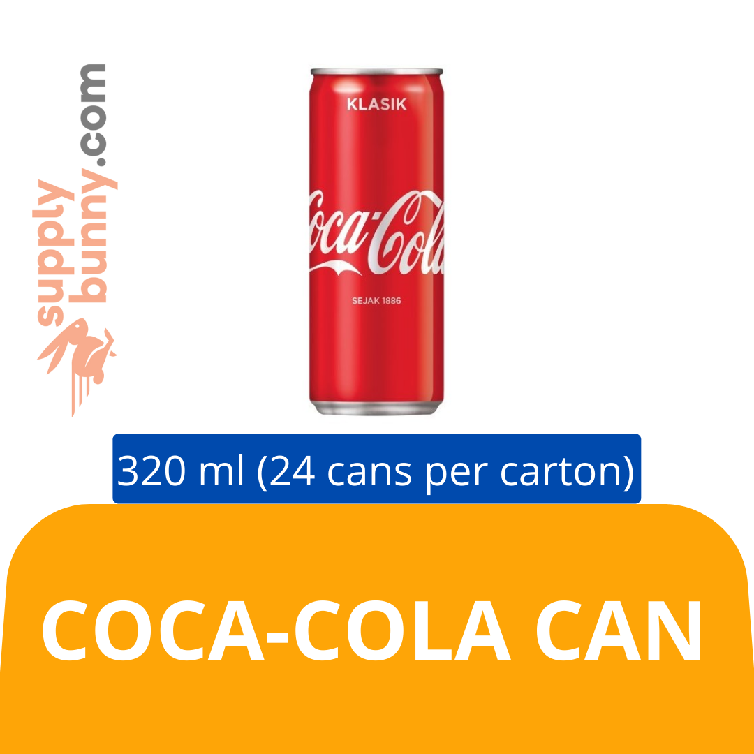 Coca-Cola Can 320ml (sold per can) 可乐罐装饮料饮料 PJ Grocer Coca-Cola Tin