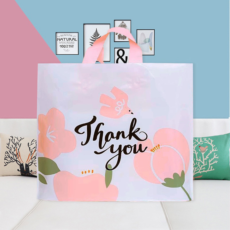 50PCS Premium Gift Bag Shopping Plastic Bag With Handles Thank You Bag