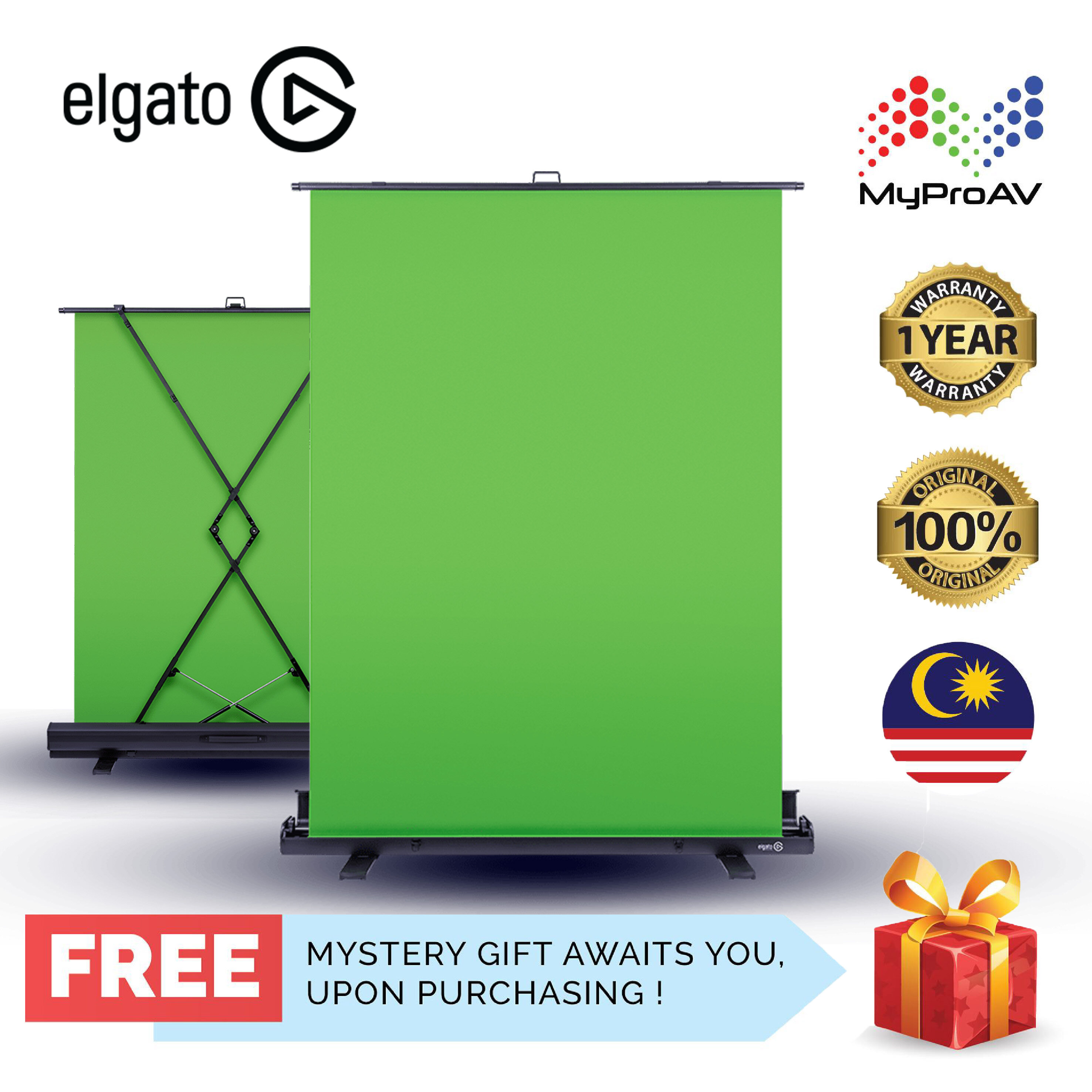 ELGATO Green Screen - Collapsible Chroma Key Panel