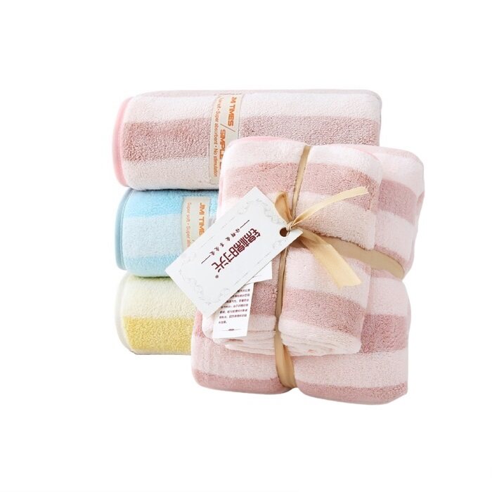2pcs Luxury Super Large Bath Towel / Face Towel Set High Absorbent Soft Bath /Face Towel