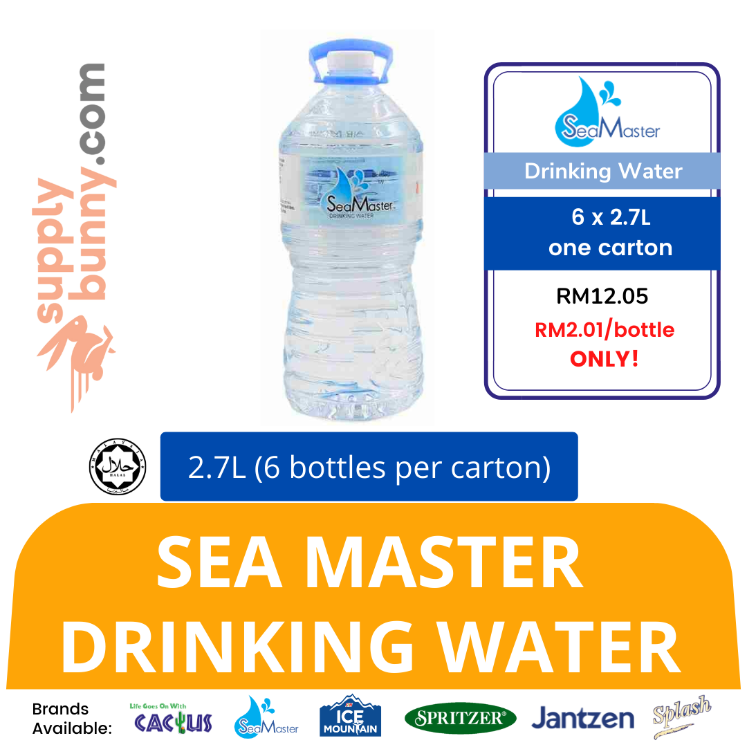 Sea Master Drinking Water (2.7Litre X 6 bottles) (sold per carton) 饮用水 PJ Grocer Air Minuman Sea Master