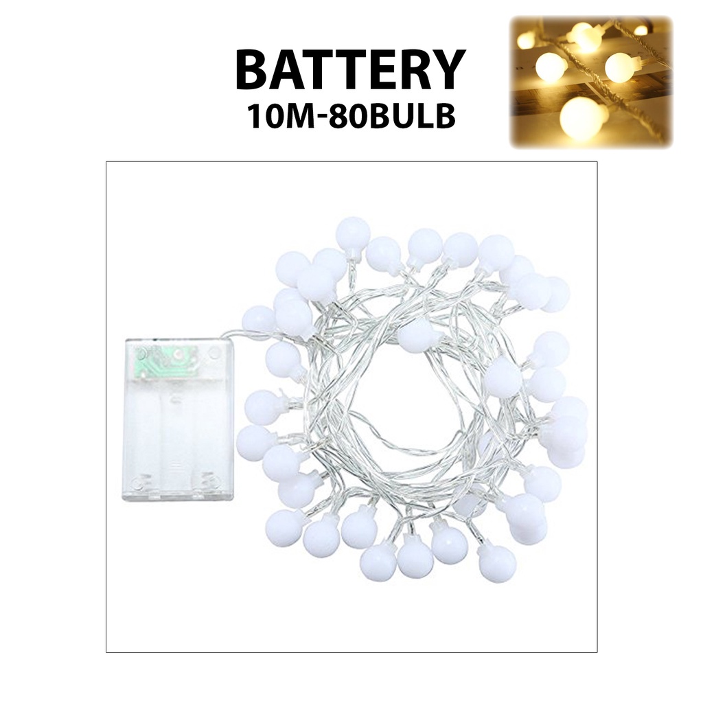 2023 Raya 10M LED Camping Outdoor LED Light String Ball Fairy Light Strip Decoration Lampu Kelip Khemah Tent Flysheet装饰灯
