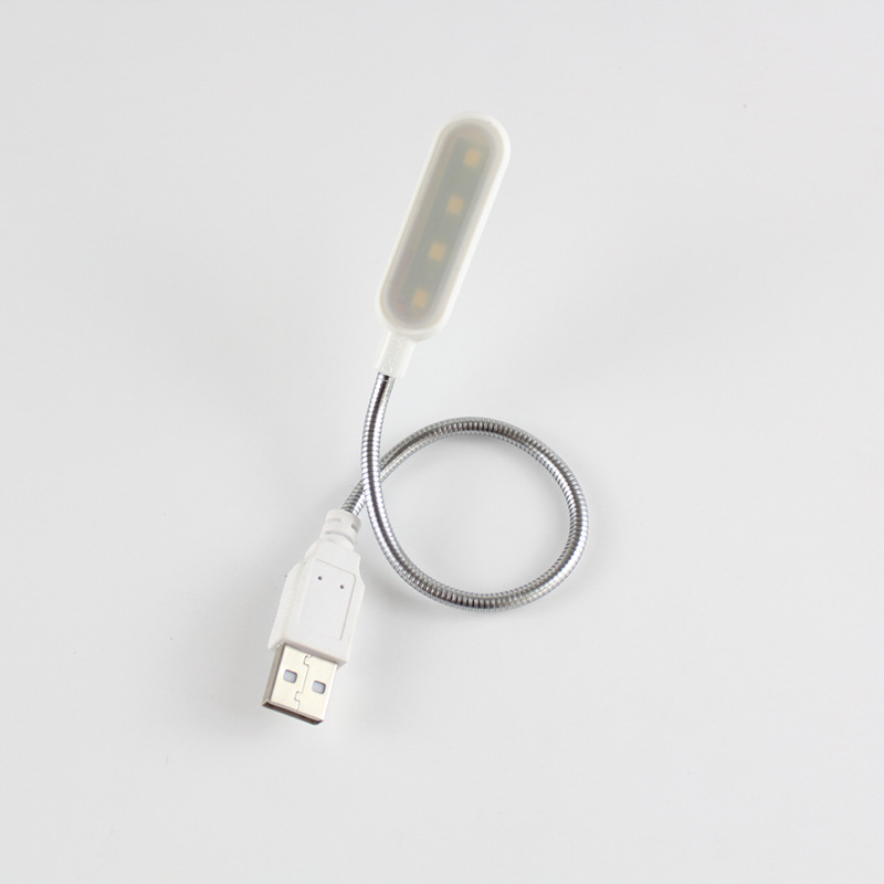 Portable USB LED Mini Book Light Reading Light Table Lamp Flexible 4LED Lamp for Power Bank Laptop Notebook PC Computer