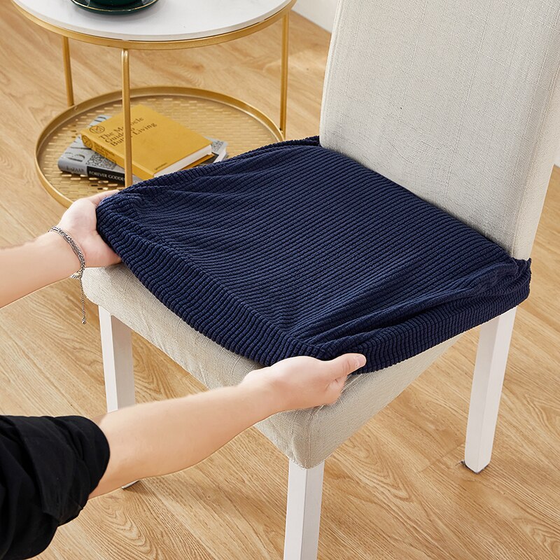 1pc Jacquard Waterproof Dining Chair Cover Universal Elastic Stretch Seat Cushion Slipcover Hotel Home Decor