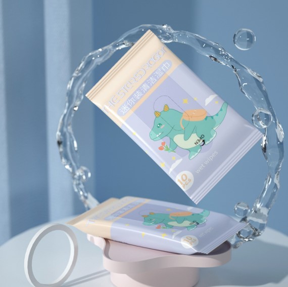 🧻[10 Pcs] Cute Wipes Baby Wet Wipes Hand Wrapped Wipes For Baby 🧻[10 Helai] Tisu Lap Bayi Comel Tisu Basah 10 Helai Buatan Tangan Untuk Bayi Dengan Beg Kecil🧻[10张]婴儿湿巾宝宝专用手口湿纸巾随身装独立包装小包🧻